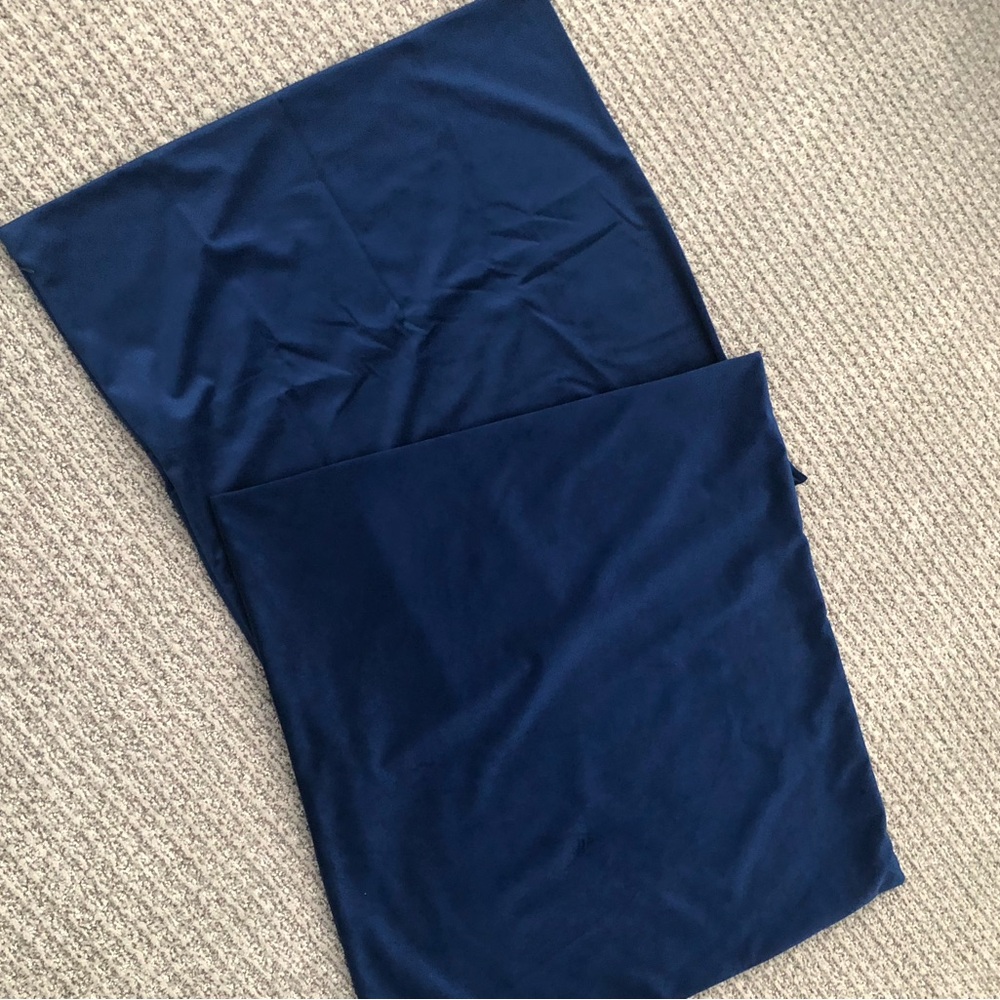 2 Navy Blue Euro Pillow Covers - Picture 5 of 5